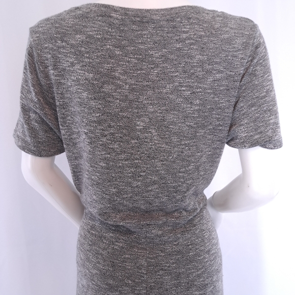Lucky Brand Tie-Front Heathered Gray Knit Dress - Picture 9 of 12
